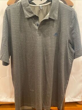 adidas GOLF Men's Size XL Olive Green Striped Polo